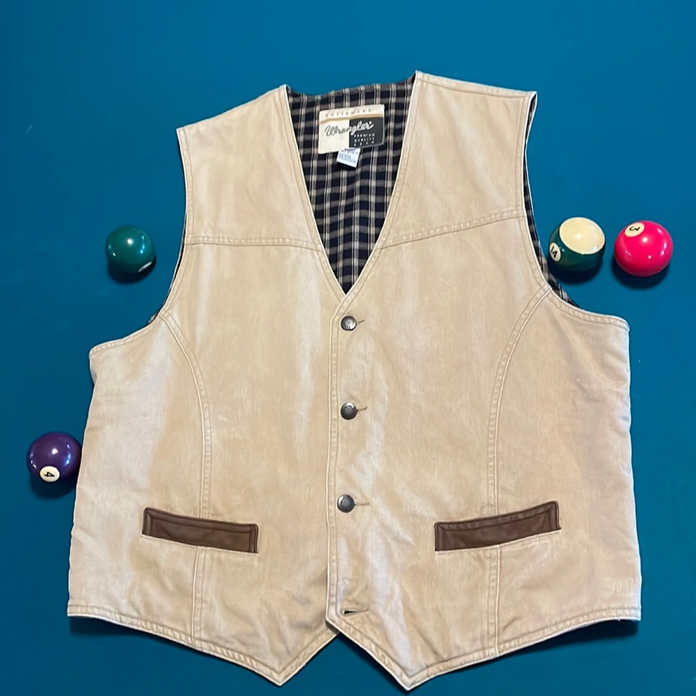 XL Woolrich Flannel-Lined Denim Vest